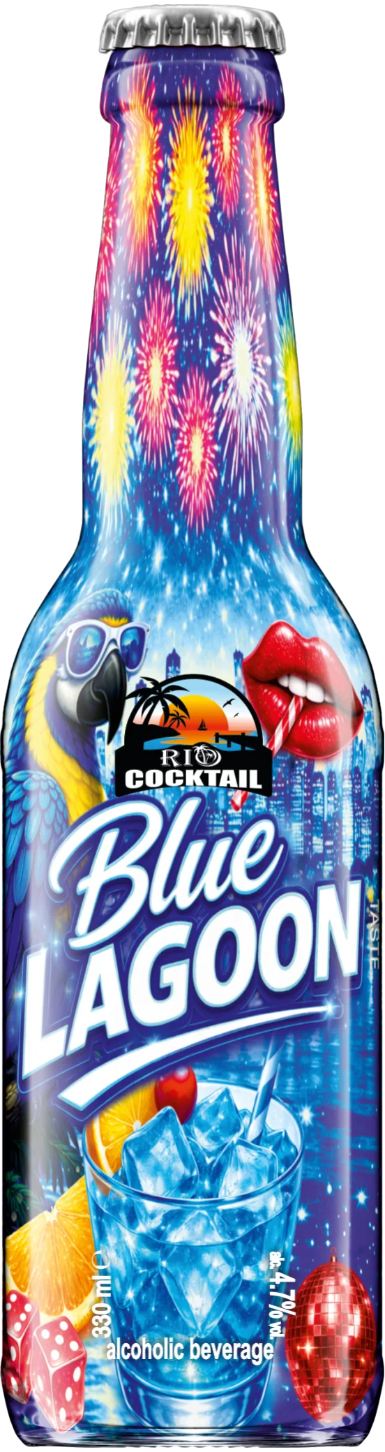 RIO Blue Lagoon 330 ml bottle