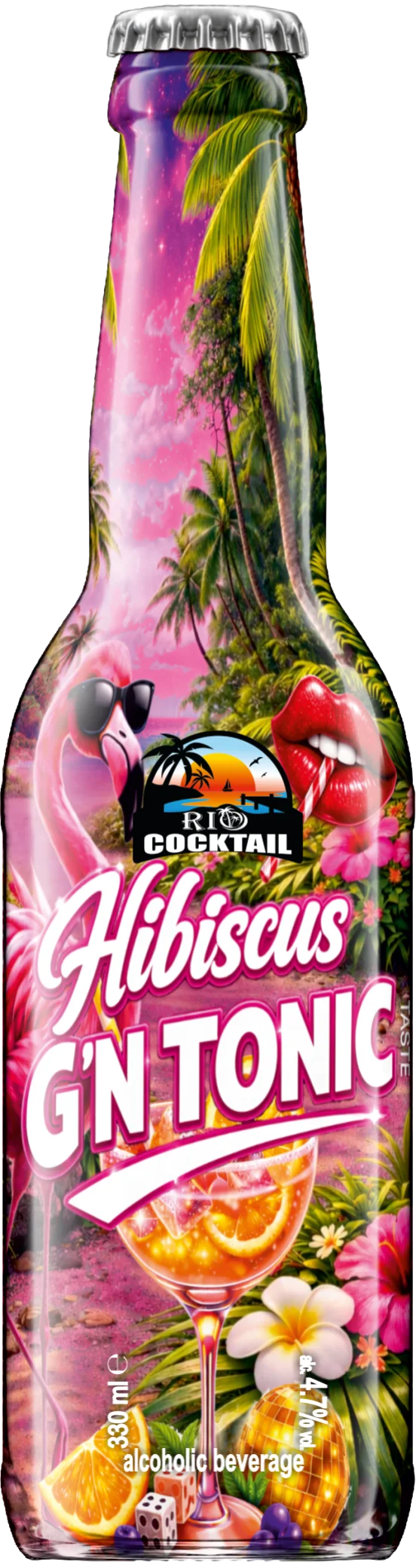 RIO Hibiscus GN Tonic 330 ml bottle